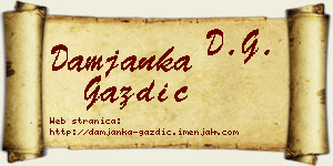 Damjanka Gazdić vizit kartica